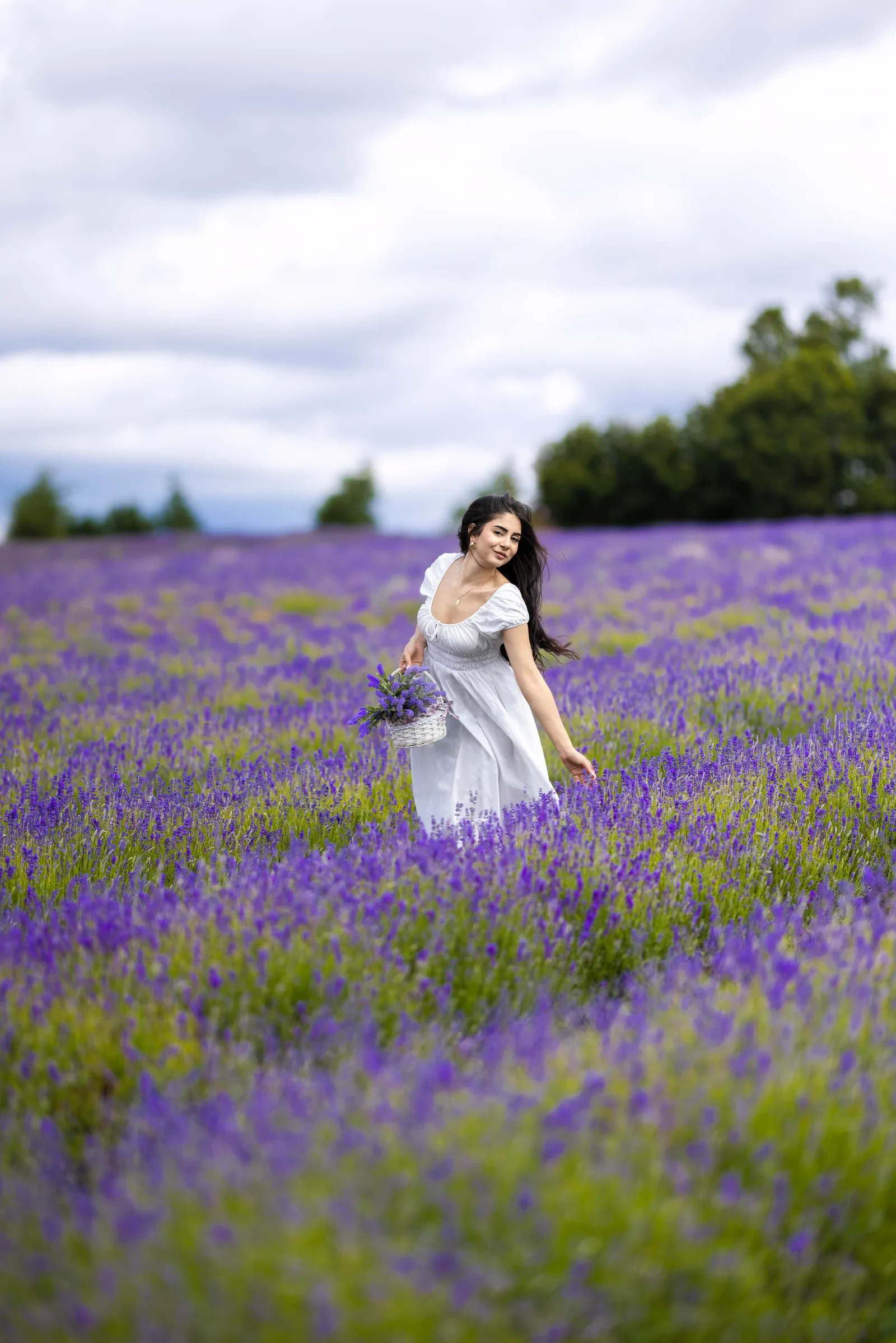 A Summer Evening in the Lavender Fields | Outdoor Portrait Session